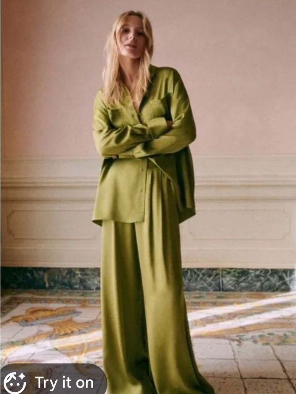 Sézane Maxence Shirt in Green